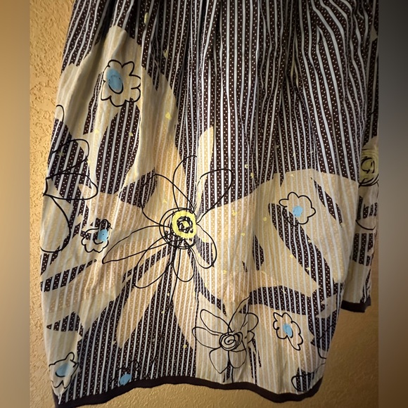 Women’s Size 4 Cream+Blue Retro CAbi Treasure Skirt - Picture 3 of 8